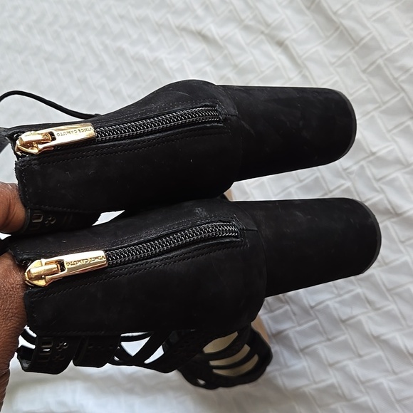 Vince Camuto Mindie Elegant Black Lace Up Heels Office Minimalist Summer Shoes - Picture 5 of 13